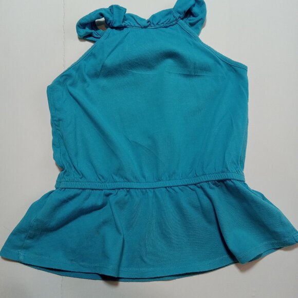 Vintage 90s Healthtex Blue Floral Dress Girls Sz 5 Retro Cottagecore Boho - Picture 7 of 8